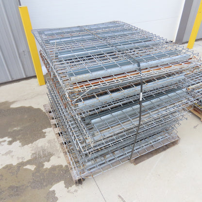 42" Shaved Pin/Teardrop Warehouse Pallet Racking Beam Upright Decking 12-Section