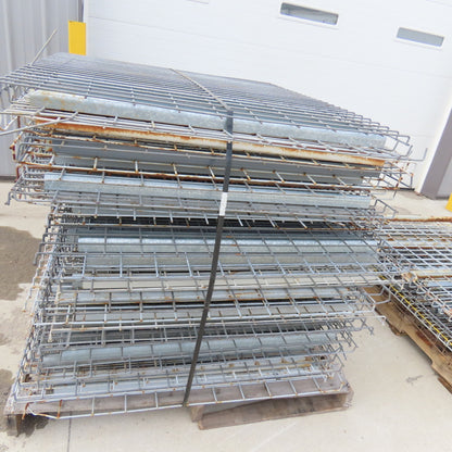 42" Shaved Pin/Teardrop Warehouse Pallet Racking Beam Upright Decking 12-Section