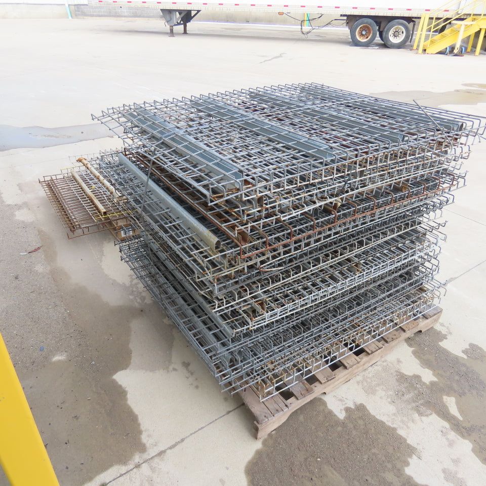 42" Shaved Pin/Teardrop Warehouse Pallet Racking Beam Upright Decking 12-Section
