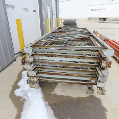 42" Shaved Pin/Teardrop Warehouse Pallet Racking Beam Upright Decking 12-Section