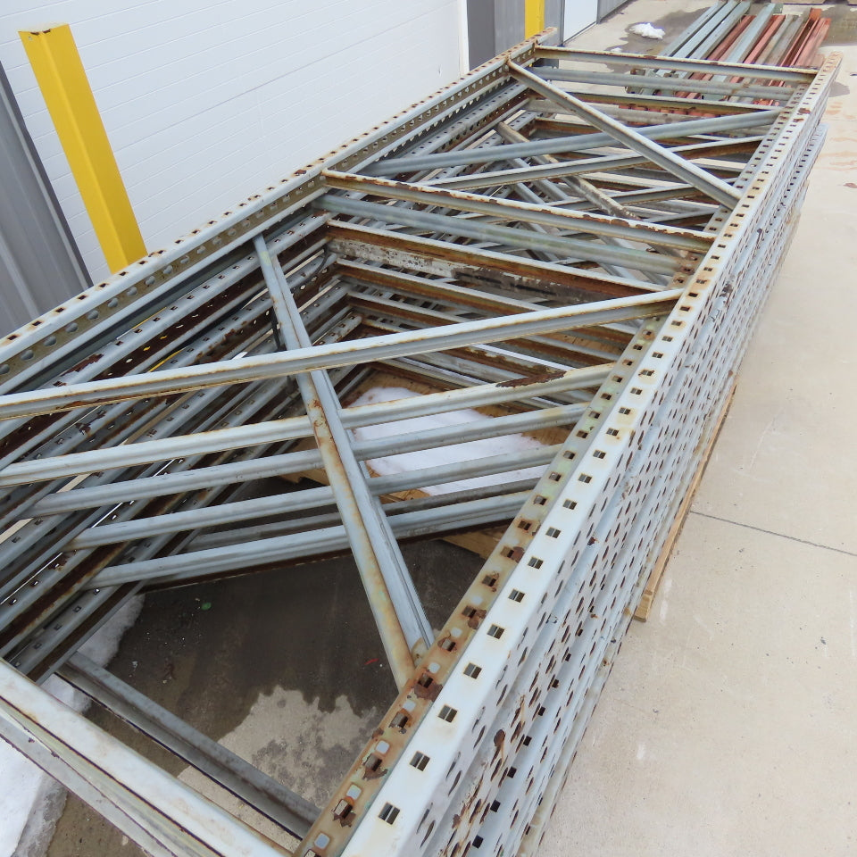 42" Shaved Pin/Teardrop Warehouse Pallet Racking Beam Upright Decking 12-Section