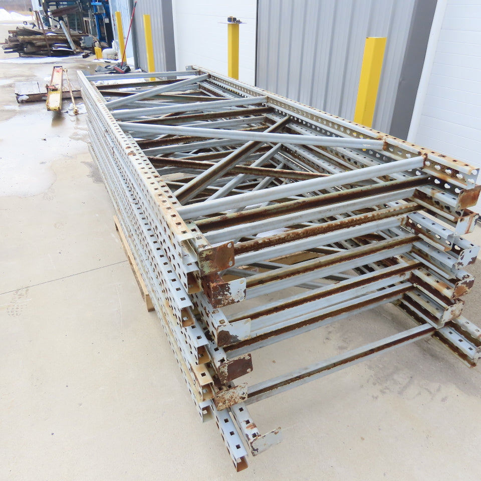 42" Shaved Pin/Teardrop Warehouse Pallet Racking Beam Upright Decking 12-Section
