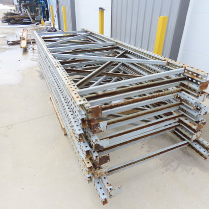 42" Shaved Pin/Teardrop Warehouse Pallet Racking Beam Upright Decking 12-Section