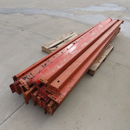 42" Shaved Pin/Teardrop Warehouse Pallet Racking Beam Upright Decking 12-Section