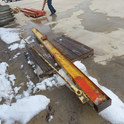 1000LB (1/2 Ton) Wall-Mount Overbraced Tie-Rod Jib Crane 12' Swing 134" Travel