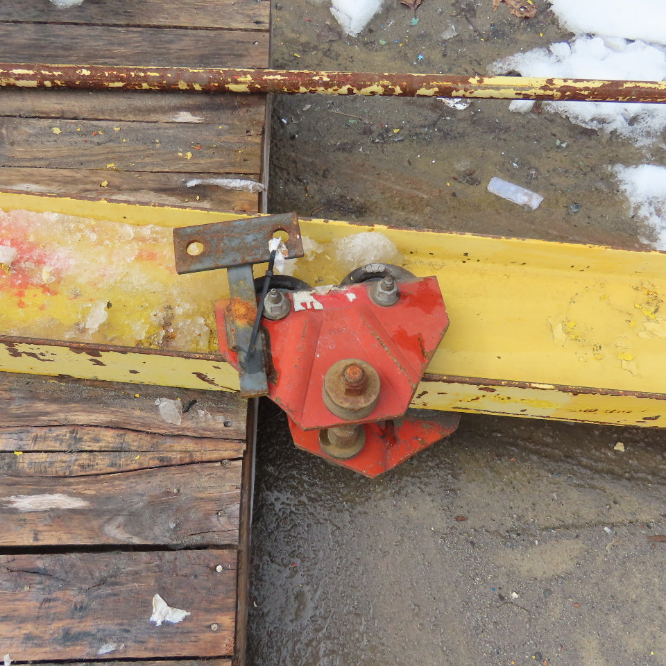 1000LB (1/2 Ton) Wall-Mount Overbraced Tie-Rod Jib Crane 12' Swing 134" Travel