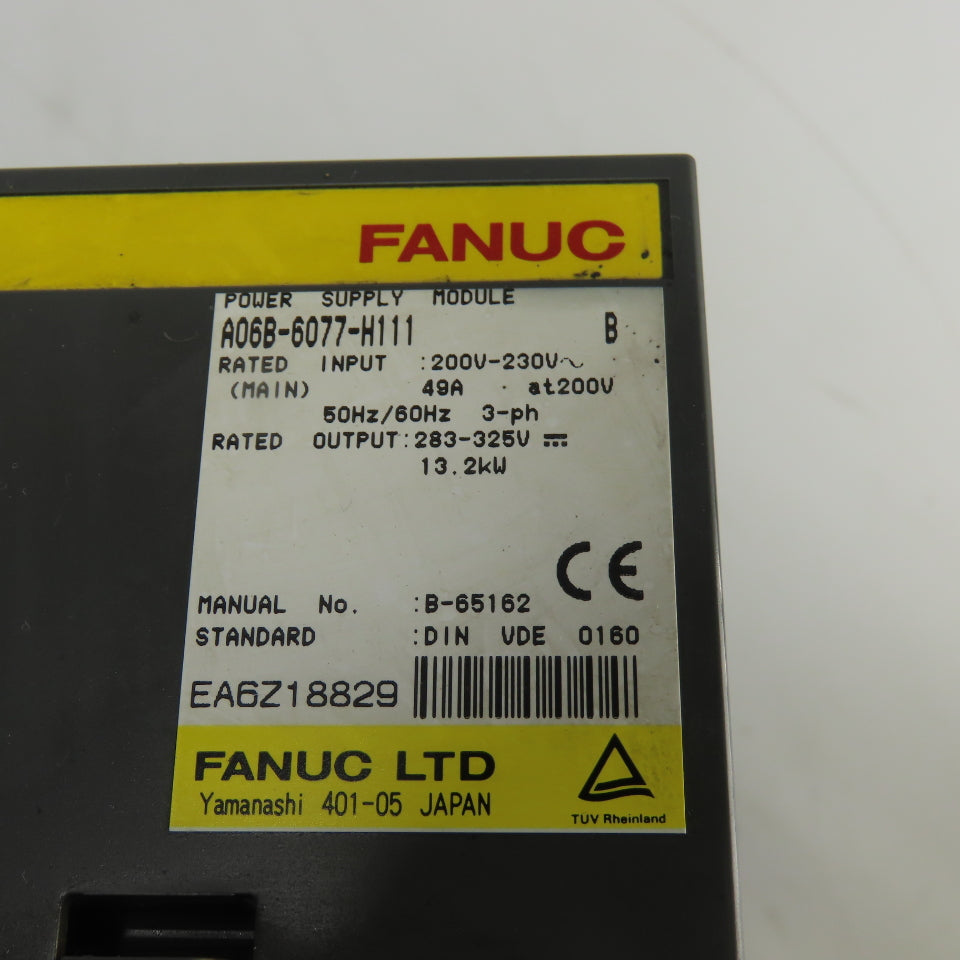Fanuc A06B-6077-H111 Alpha Power Supply Module 3Ph 200-230V 13.2kW