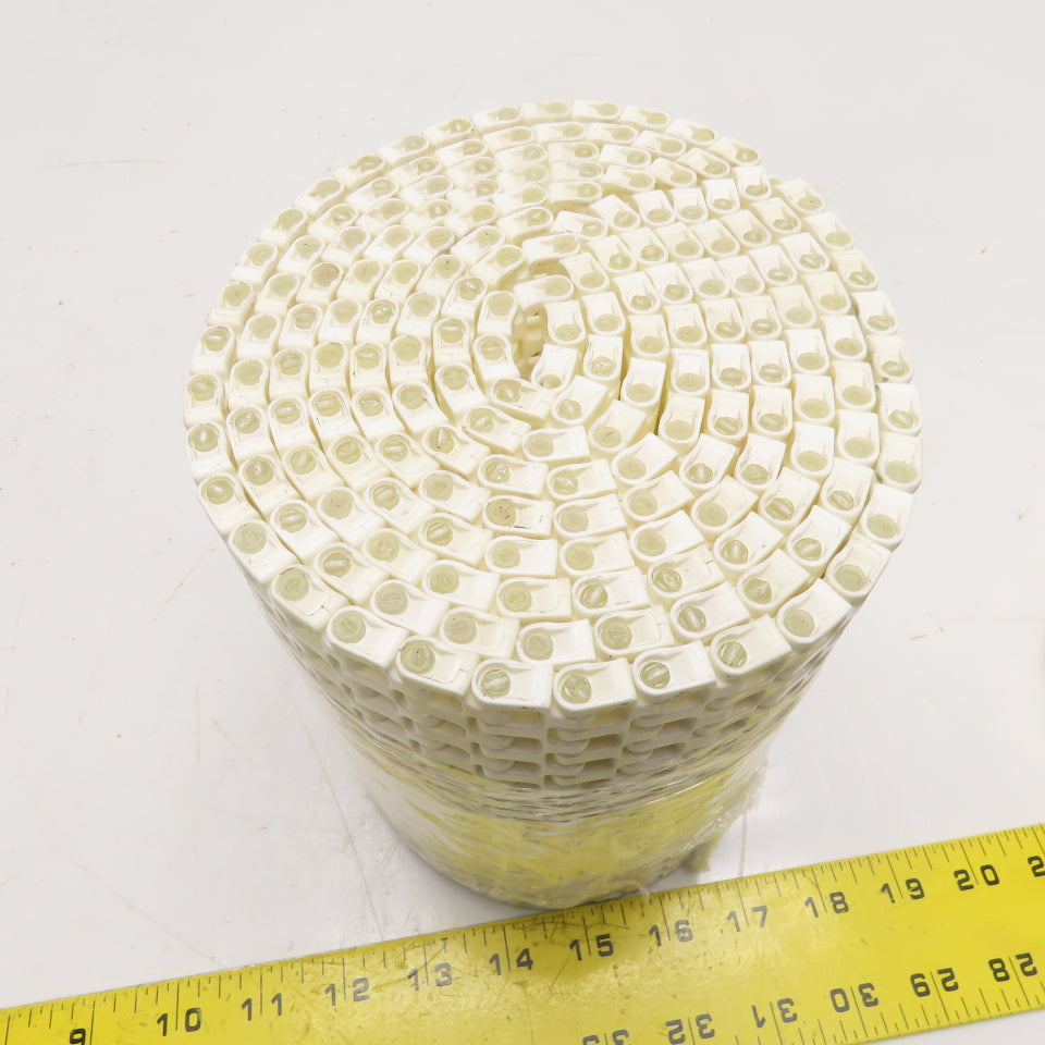 7" Wide 12mm Pitch Straight Running Plastic Conveyor Table Top Mat Top Belt 7'5"