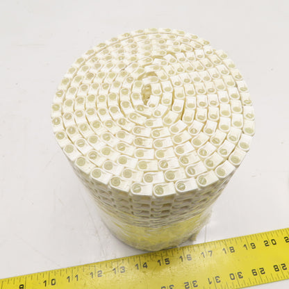 7" Wide 12mm Pitch Straight Running Plastic Conveyor Table Top Mat Top Belt 7'5"