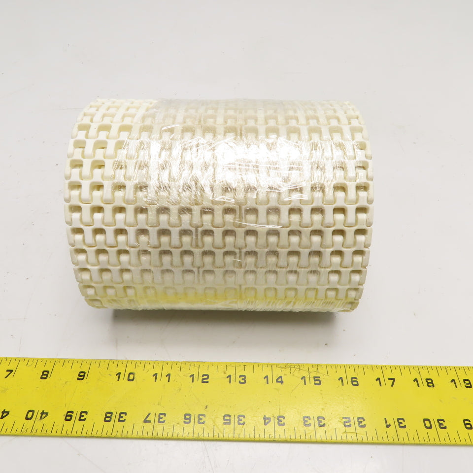 7" Wide 12mm Pitch Straight Running Plastic Conveyor Table Top Mat Top Belt 7'5"