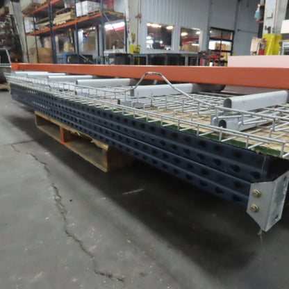1-Section 8'T x 48"W x 12'L Shaved Pin/Teardrop Warehouse Pallet Racking 2-Shelf