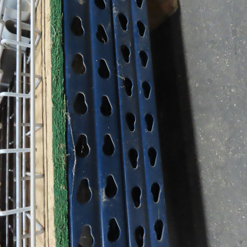 1-Section 8'T x 48"W x 12'L Shaved Pin/Teardrop Warehouse Pallet Racking 2-Shelf