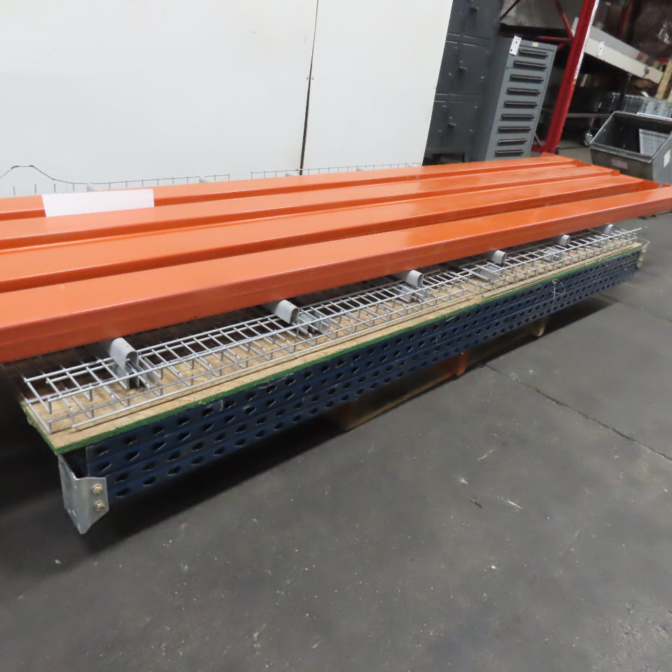 1-Section 8'T x 48"W x 12'L Shaved Pin/Teardrop Warehouse Pallet Racking 2-Shelf