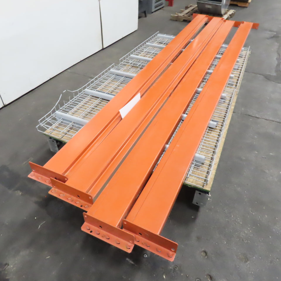 1-Section 8'T x 48"W x 12'L Shaved Pin/Teardrop Warehouse Pallet Racking 2-Shelf