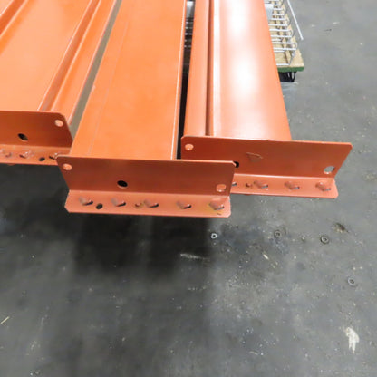 1-Section 8'T x 48"W x 12'L Shaved Pin/Teardrop Warehouse Pallet Racking 2-Shelf