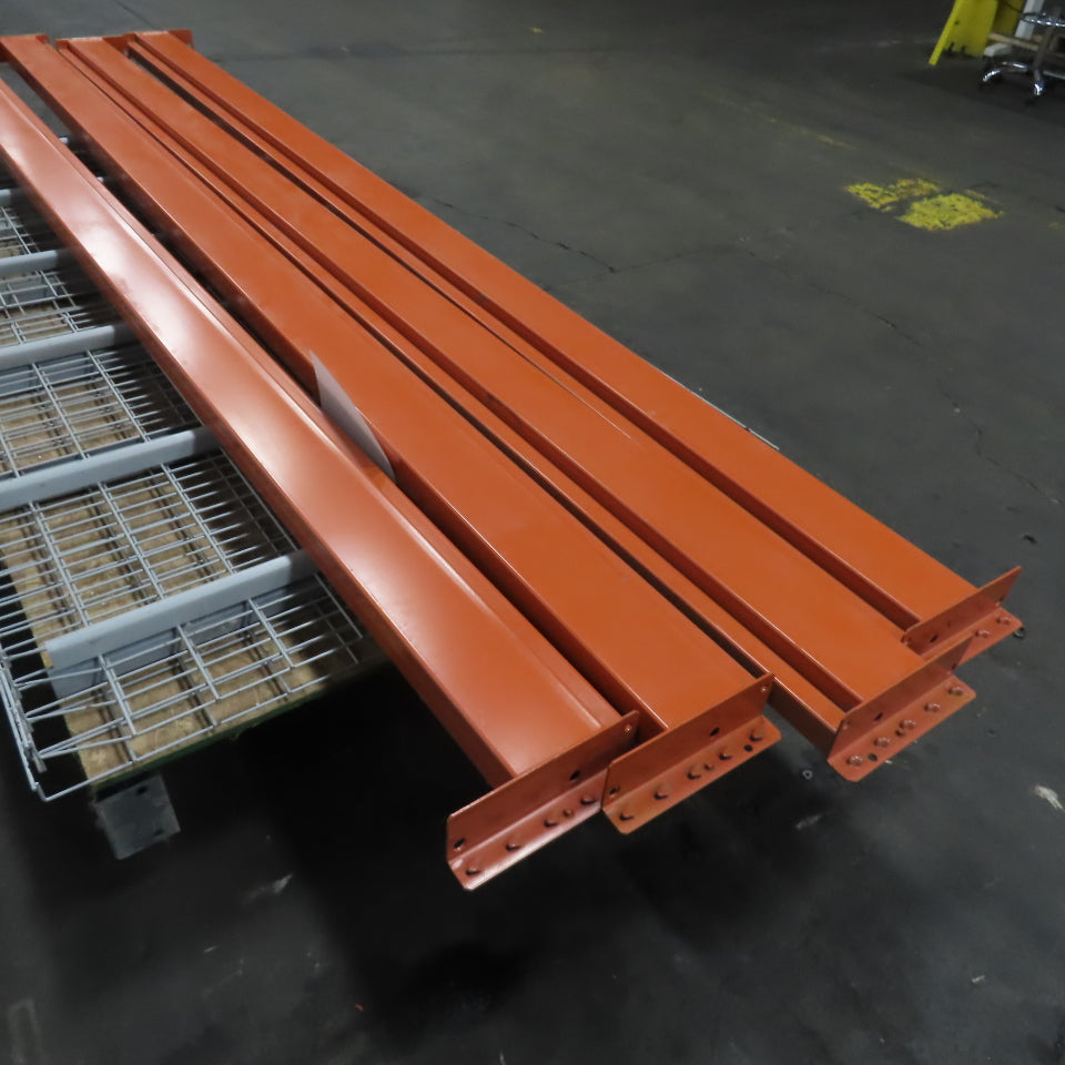 1-Section 8'T x 48"W x 12'L Shaved Pin/Teardrop Warehouse Pallet Racking 2-Shelf