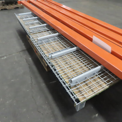 1-Section 8'T x 48"W x 12'L Shaved Pin/Teardrop Warehouse Pallet Racking 2-Shelf