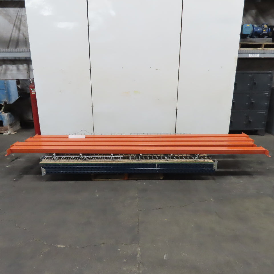 1-Section 8'T x 48"W x 12'L Shaved Pin/Teardrop Warehouse Pallet Racking 2-Shelf