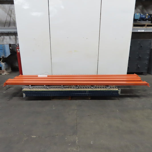 1-Section 8'T x 48"W x 12'L Shaved Pin/Teardrop Warehouse Pallet Racking 2-Shelf