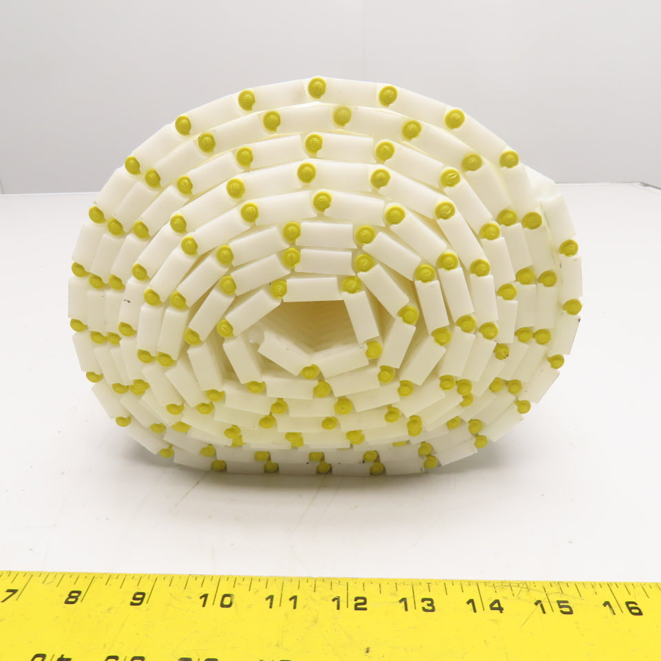 13-3/4" Wide Straight Running Plastic Conveyor Table Top Mat Top Chain 11'10"