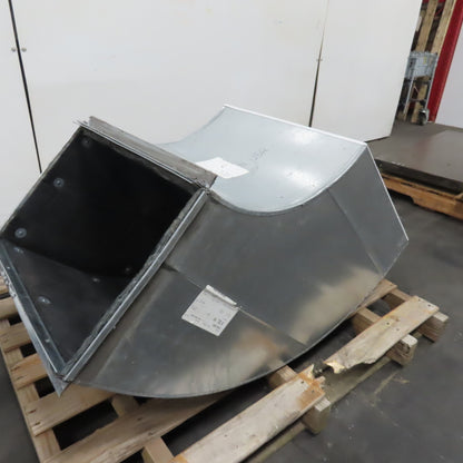 CNSLMR 5 SL H 20"x20" To 20x14" Galvanized HVAC Duct 90° Elbow 24 Gauge
