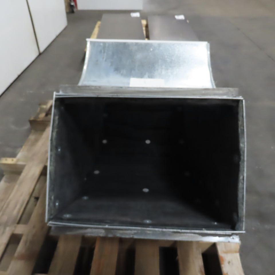 CNSLMR 5 SL H 20"x20" To 20x14" Galvanized HVAC Duct 90° Elbow 24 Gauge
