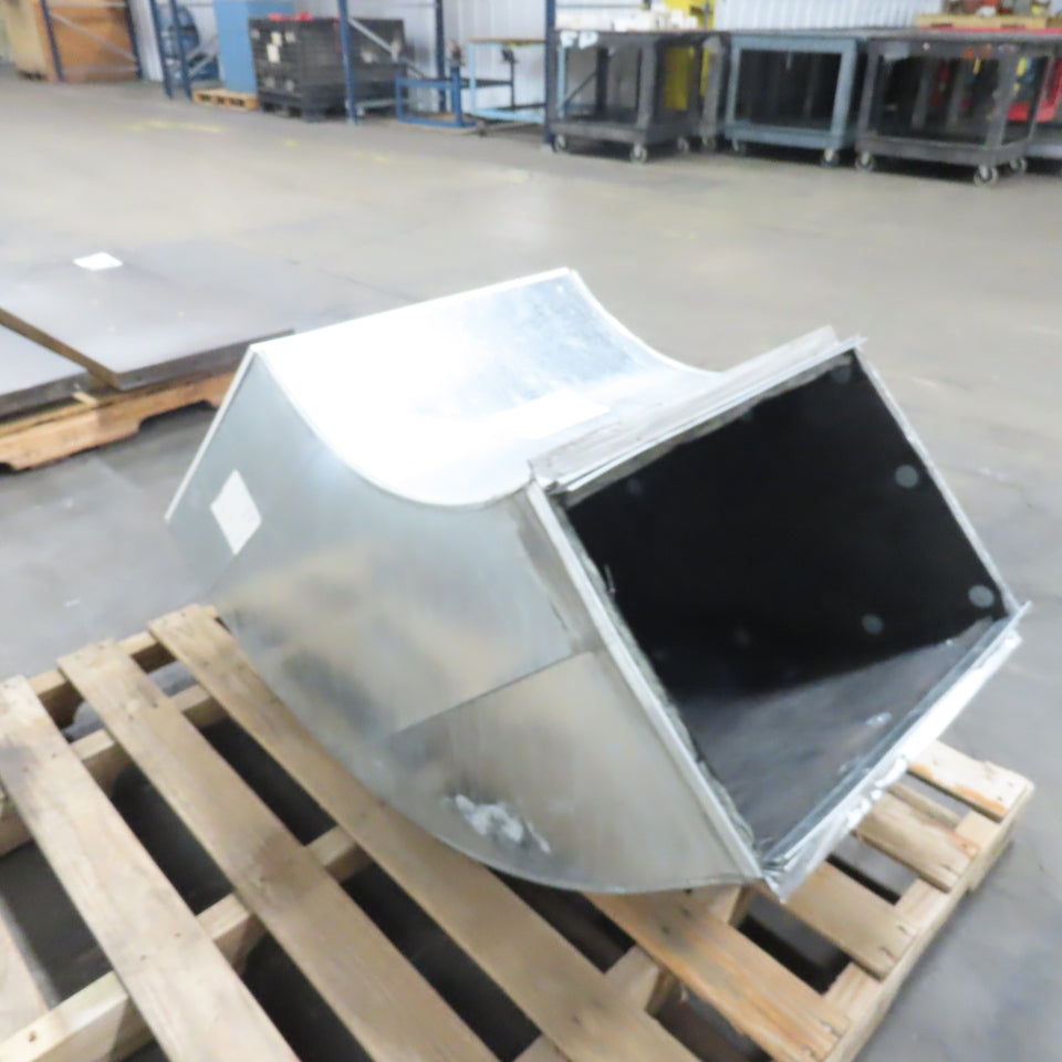 CNSLMR 5 SL H 20"x20" To 20x14" Galvanized HVAC Duct 90° Elbow 24 Gauge