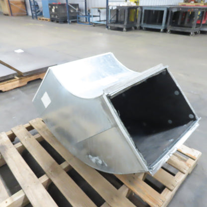 CNSLMR 5 SL H 20"x20" To 20x14" Galvanized HVAC Duct 90° Elbow 24 Gauge