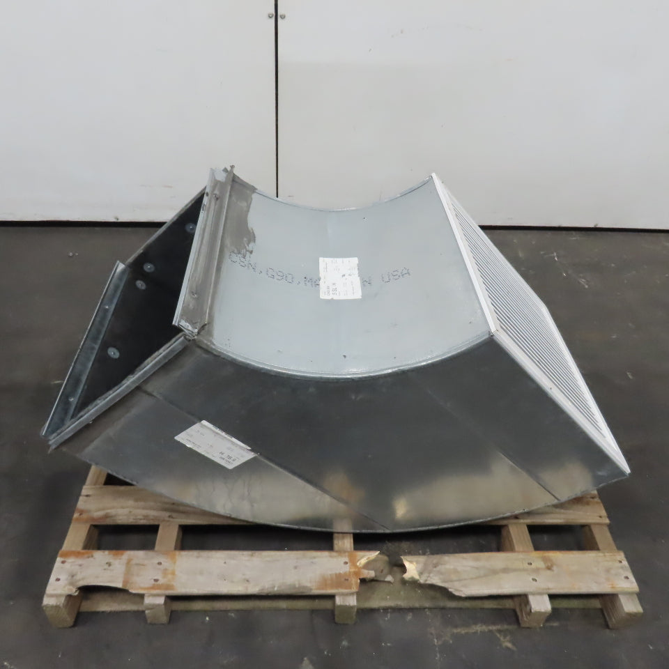 CNSLMR 5 SL H 20"x20" To 20x14" Galvanized HVAC Duct 90° Elbow 24 Gauge