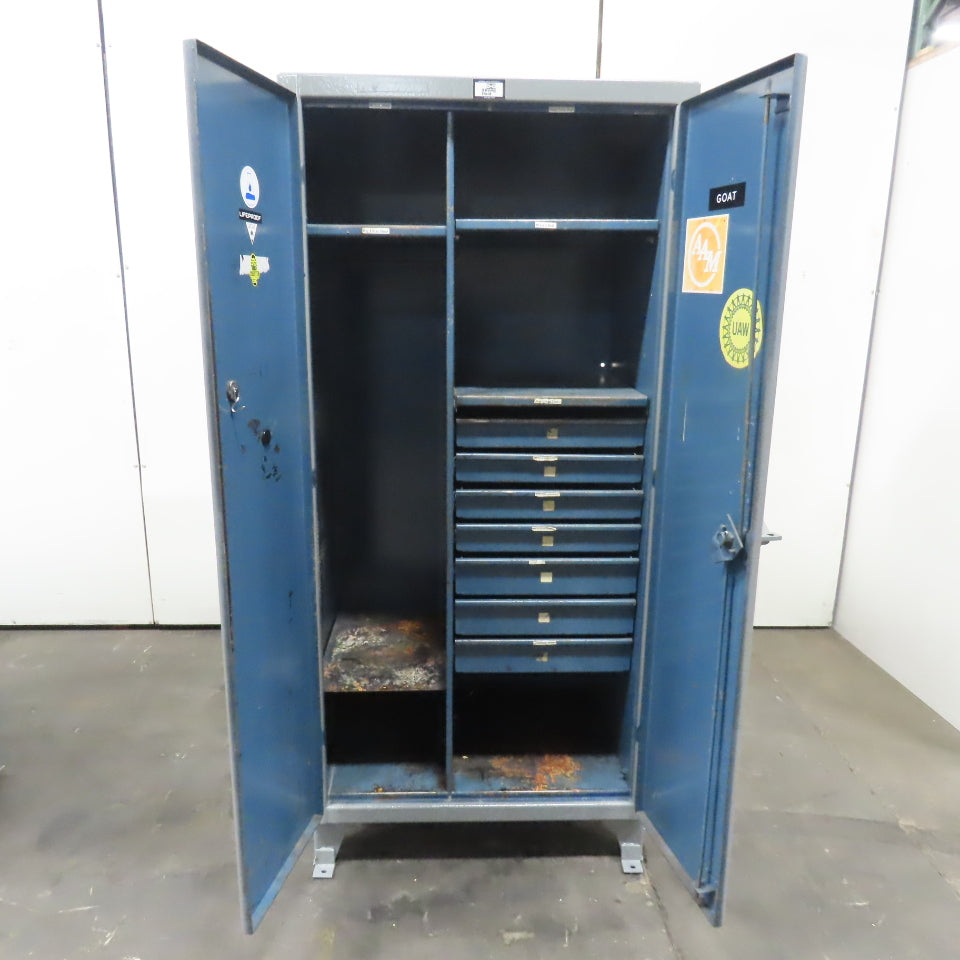 Stronghold Industrial Storage Locker Cabinet 36" x 24" x 78" W/ 7 Drawers