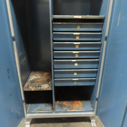 Stronghold Industrial Storage Locker Cabinet 36" x 24" x 78" W/ 7 Drawers