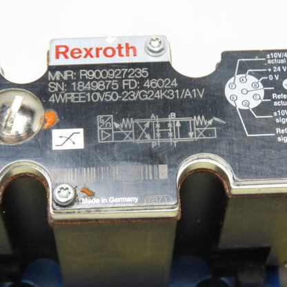 Rexroth 4WREE10V50-23/G24K31/A1V 5/3 Position Proportional Directional Valve 24V