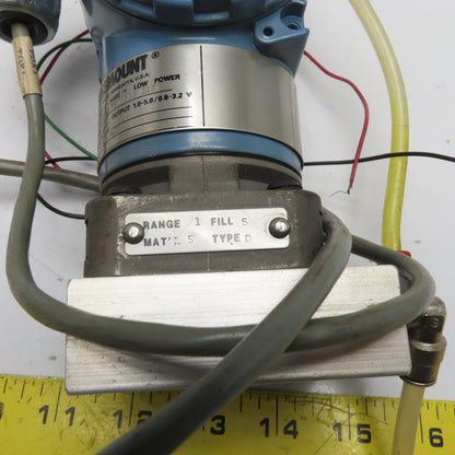 Rosemount 3051 CD1M52A 1A Smart Pressure Transmitter 2000 PSI 1.0-5.0V Output