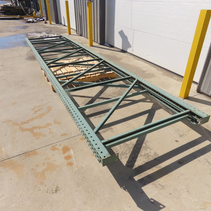 48" x 18' Tall Tear Drop Pallet Racking Upright Used Lot Of 2