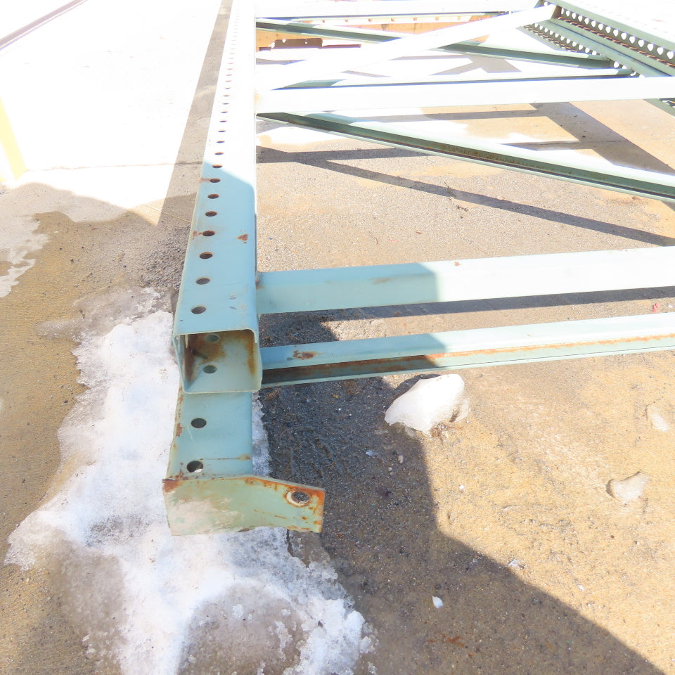 48" x 18' Tall Tear Drop Pallet Racking Upright Used Lot Of 2