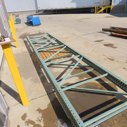 48" x 18' Tall Tear Drop Pallet Racking Upright Used Lot Of 2