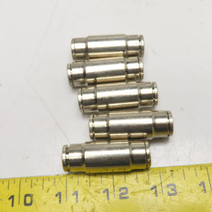 10mm Push To Connect Zinc Coated Brass Coupling Fitting Lot Of 5