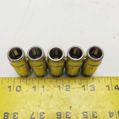 10mm Push To Connect Zinc Coated Brass Coupling Fitting Lot Of 5