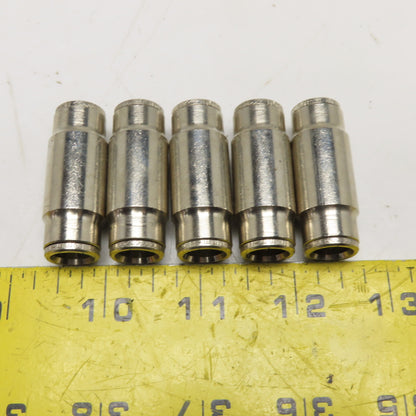 10mm Push To Connect Zinc Coated Brass Coupling Fitting Lot Of 5