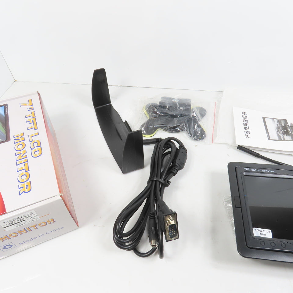 7" TFT LCD Color Monitor Display Kit VCD/DVD/GPS/Camera Rearview 12-35VDC