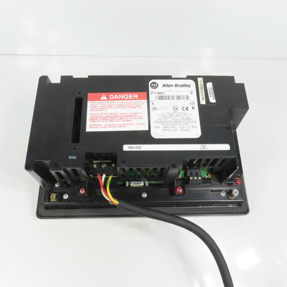 Allen Bradley 2711-B6C1 Ser B FRN 4.21 PanelView 600 Interface Display Tested