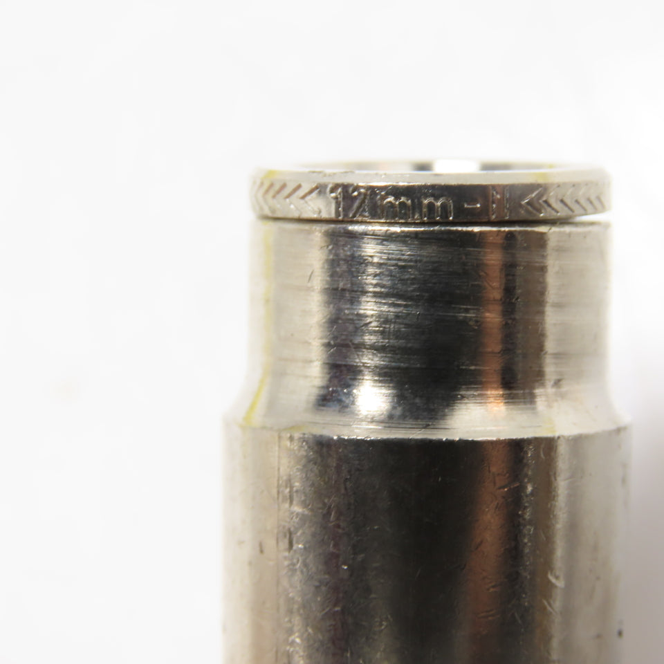 12mm Push To Connect Zinc Coated Brass Coupling Fitting Lot Of 3