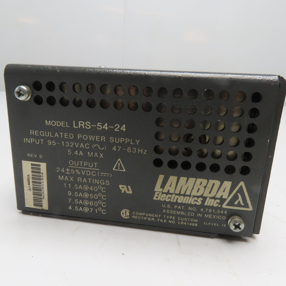 Lambda LRS-54-24 Regulated Power Supply 24VDC 11.5A 95-132VAC Input
