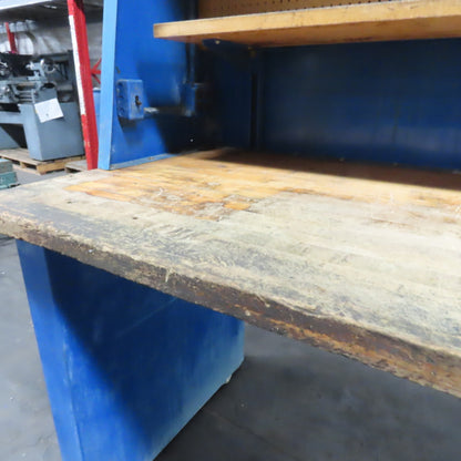 96" x 34" Wood Top Industrial Work Bench Table Station W/ Light And Pegboard