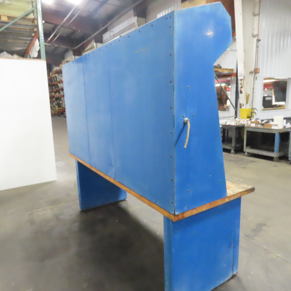 96" x 34" Wood Top Industrial Work Bench Table Station W/ Light And Pegboard