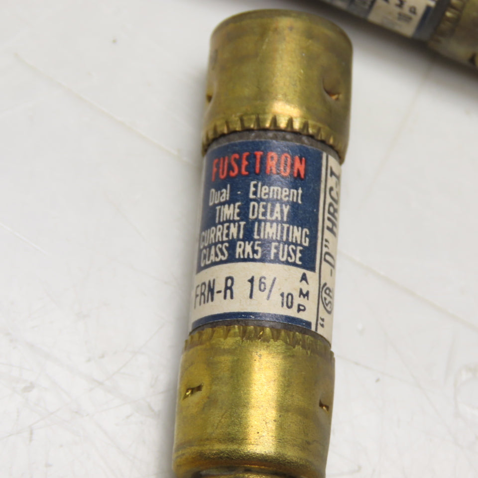 Bussmann FRN-R 1-6/10 Dual-Element Time-Delay Class RK5 Fuses 250V 1.6A Lot/ 17