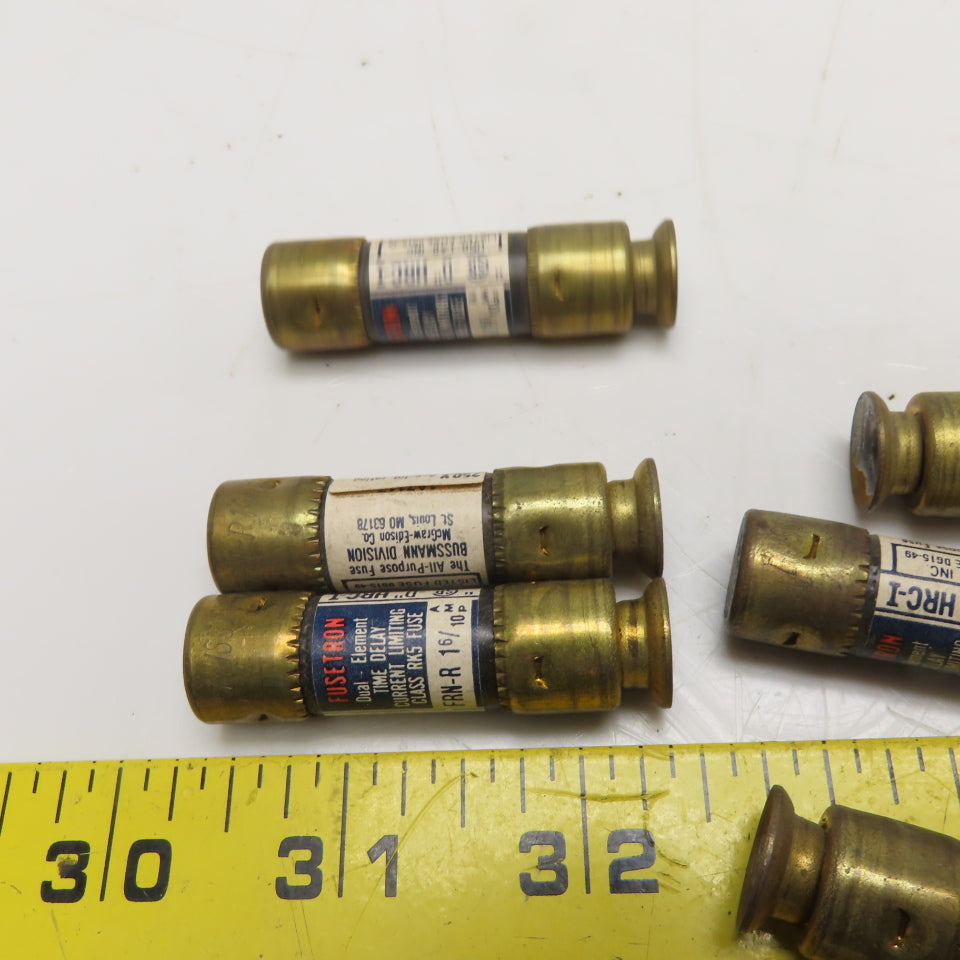 Bussmann FRN-R 1-6/10 Dual-Element Time-Delay Class RK5 Fuses 250V 1.6A Lot/ 17
