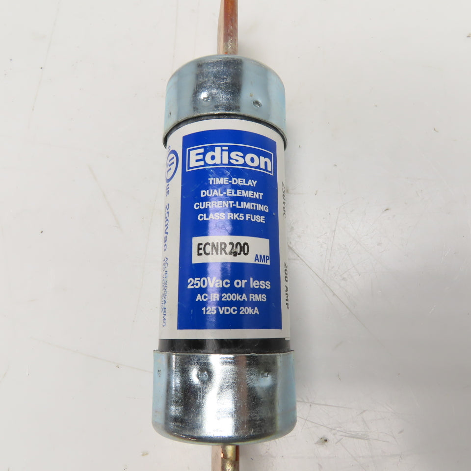 Edison ECNR200 200A Time-Delay Dual-Element Current-Limiting Class RK5 Fuse 250V