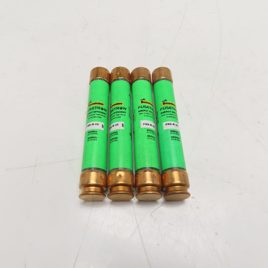 Bussmann FRS-R-20 Dual-Element Time-Delay Class RK5 Fuses 600VAC 20A Lot Of 4