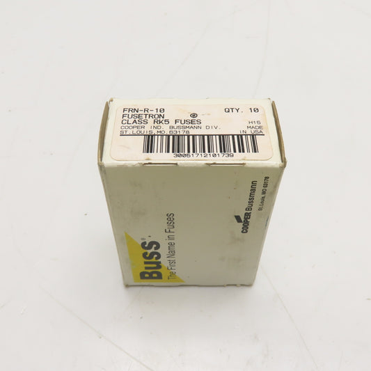 Bussmann FRN-R-10 10A 250V Dual-Element Time-Delay Class RK5 Fuse 10CT